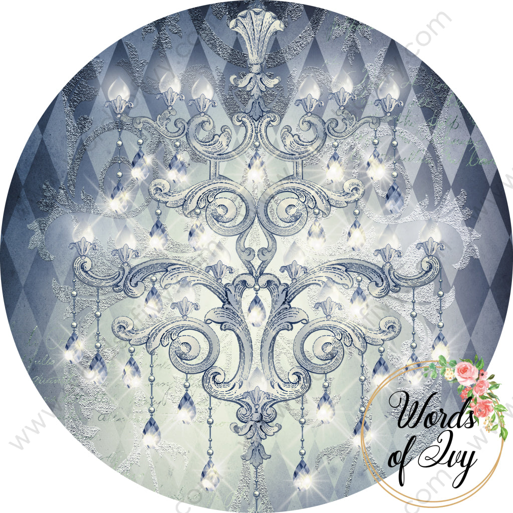 Car Coaster Digital Download - Blue Chandelier 220416-001