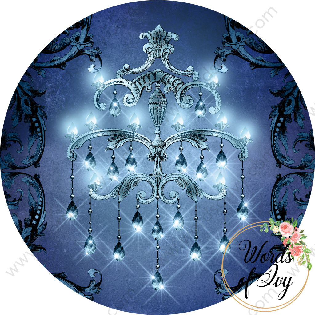 Car Coaster Digital Download - Blue Chandelier 220416-003