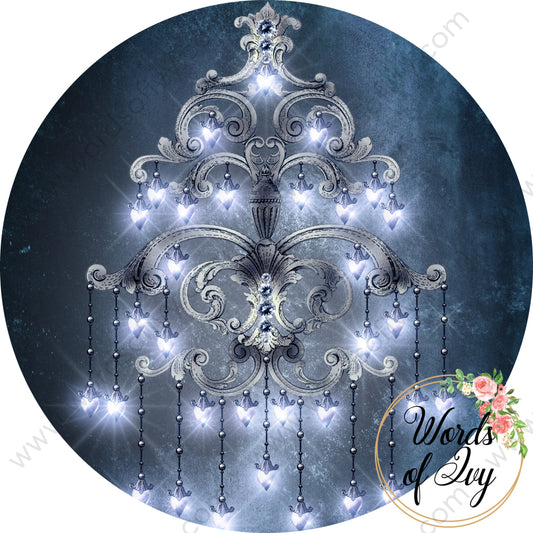 Car Coaster Digital Download - Blue Chandelier 220416-006