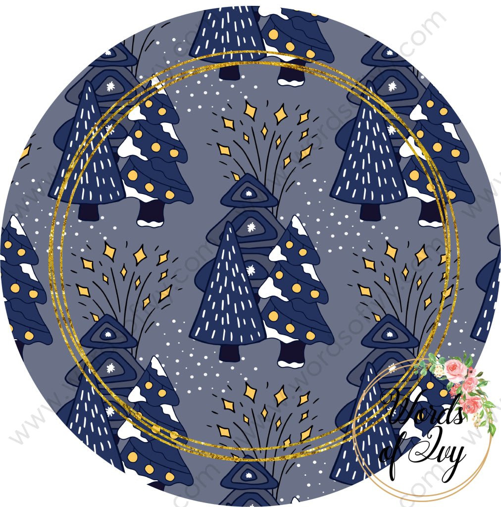 Car Coaster Digital Download - Blue Christmas 211111-010