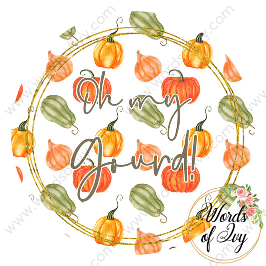 Car Coaster Digital Download - Fall Oh My Gourd 210815-003