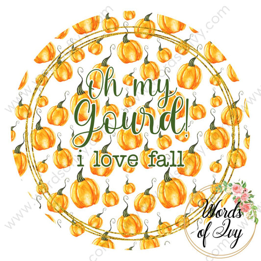 Car Coaster Digital Download - Fall Oh My Gourd 210815-010