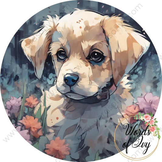 Car Coaster Digital Download - floral dog 240317-004 | Nauti Life Tees