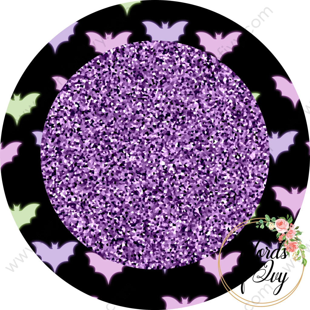 Car Coaster Digital Download - Halloween Bats Girly Purple 001 210625