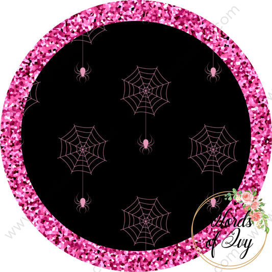 Car Coaster Digital Download - Halloween Pink Spider Web 003 210625