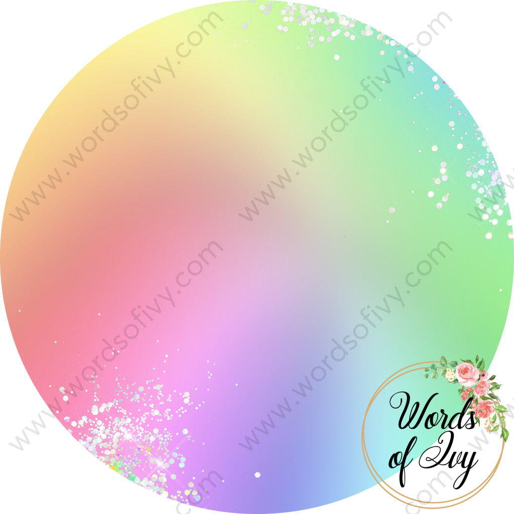 Car Coaster Digital Download - Iridescent Rainbow 220822-013