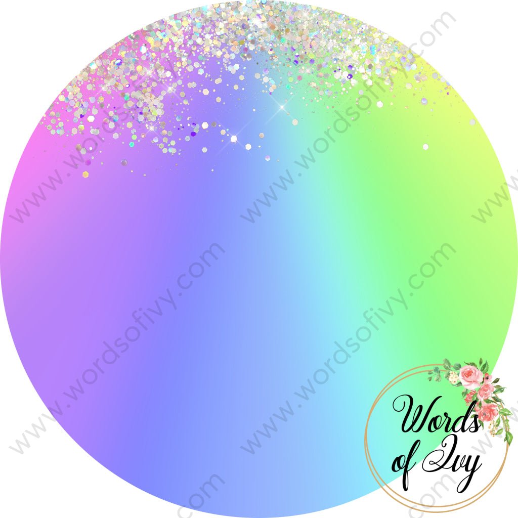 Car Coaster Digital Download - Iridescent Rainbow 220822-014