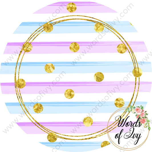 Car Coaster Digital Download - Pastel Gold Glitter 020- 210626