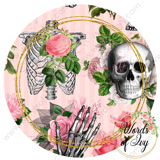 Car Coaster Digital Download - Pink Floral Skull 210904-001 | Nauti Life Tees