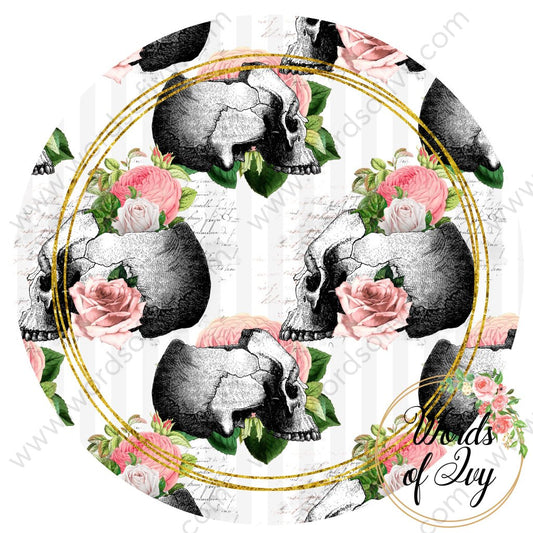 Car Coaster Digital Download - Pink Floral Skull 210904-006 | Nauti Life Tees