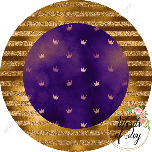 Car Coaster Digital Download - Royal Purple And Gold 210829-006