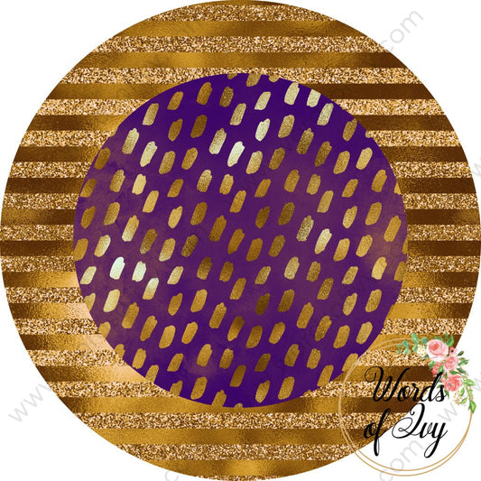 Car Coaster Digital Download - Royal Purple And Gold 210829-010