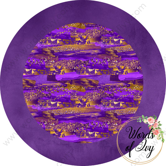 Car Coaster Digital Download - Royal Purple And Gold 210829-013