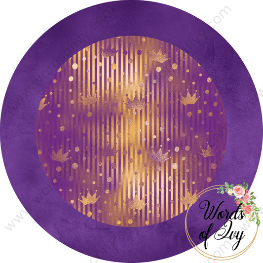 Car Coaster Digital Download - Royal Purple And Gold 210829-016