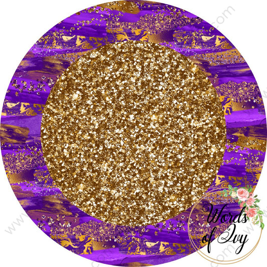 Car Coaster Digital Download - Royal Purple And Gold 210829-018
