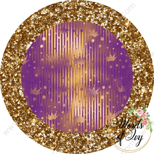 Car Coaster Digital Download - Royal Purple And Gold 210829-019