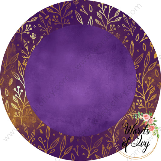 Car Coaster Digital Download - Royal Purple And Gold 210829-027