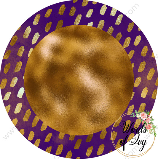 Car Coaster Digital Download - Royal Purple And Gold 210829-031