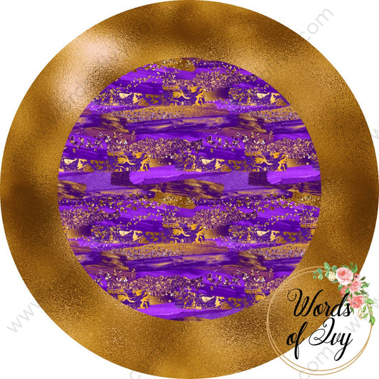 Car Coaster Digital Download - Royal Purple And Gold 210829-034