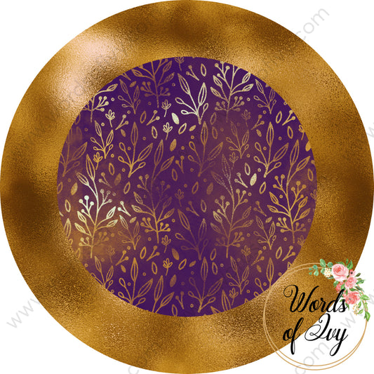 Car Coaster Digital Download - Royal Purple And Gold 210829-035
