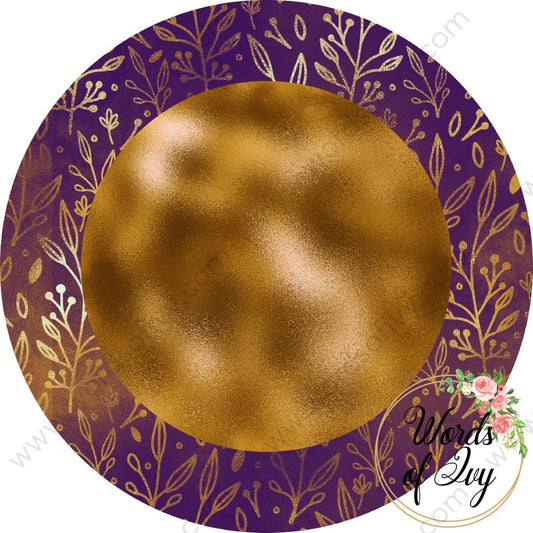 Car Coaster Digital Download - Royal Purple And Gold 210829-036