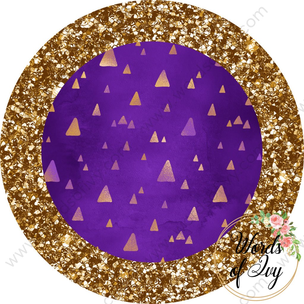 Car Coaster Digital Download - Royal Purple And Gold 210829-038