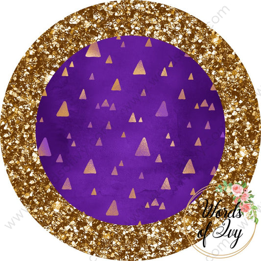 Car Coaster Digital Download - Royal Purple And Gold 210829-038