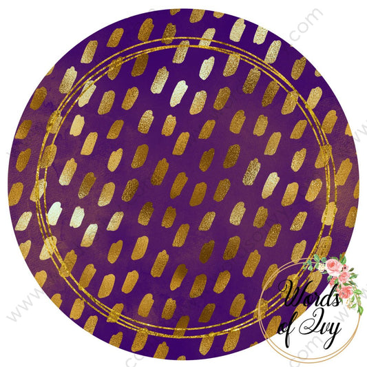 Car Coaster Digital Download - Royal Purple And Gold 210829-040