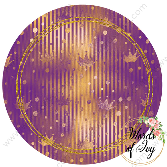 Car Coaster Digital Download - Royal Purple And Gold 210829-041
