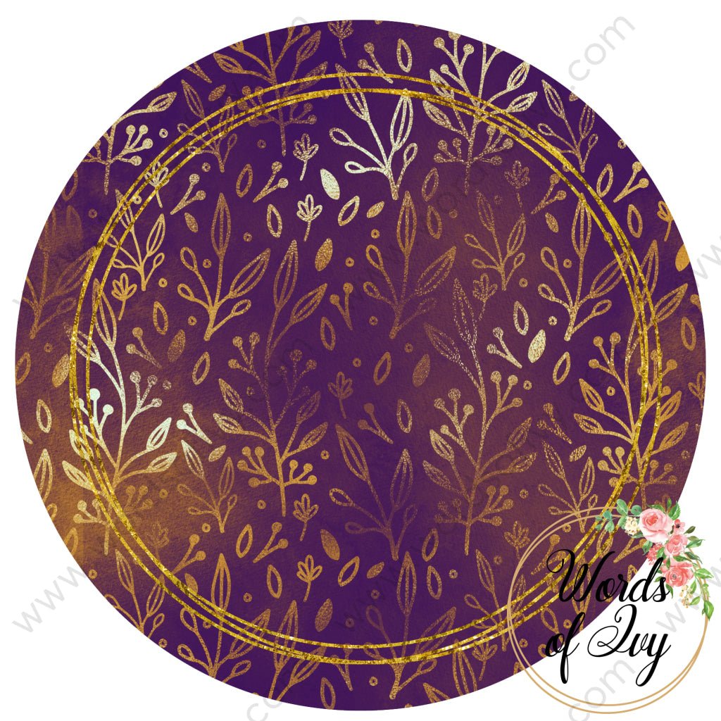 Car Coaster Digital Download - Royal Purple And Gold 210829-043