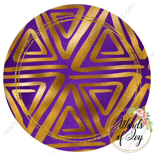 Car Coaster Digital Download - Royal Purple And Gold 210829-045