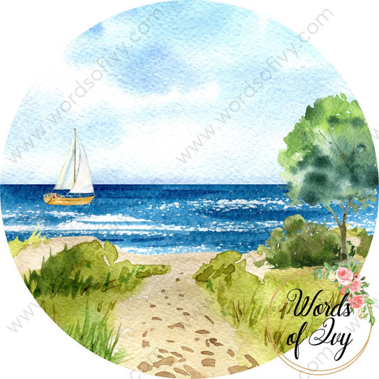 Car Coaster Digital Download - Sailboat 220612-007