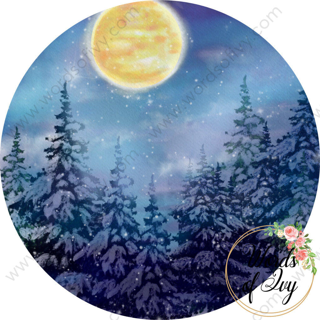 Car Coaster Digital Download - Winter Scene 211103-002 | Nauti Life Tees