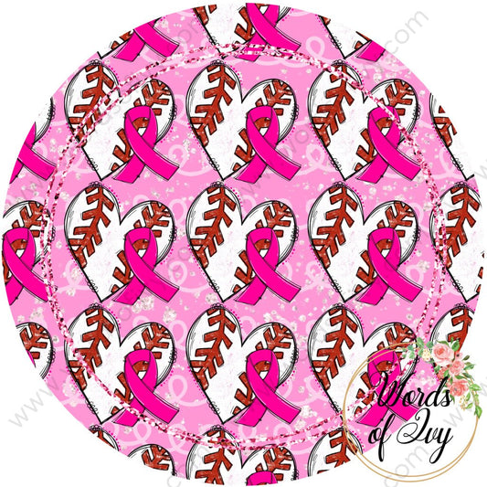 Car Coaster - Pink Ribbon Baseball 221009020 | Nauti Life Tees