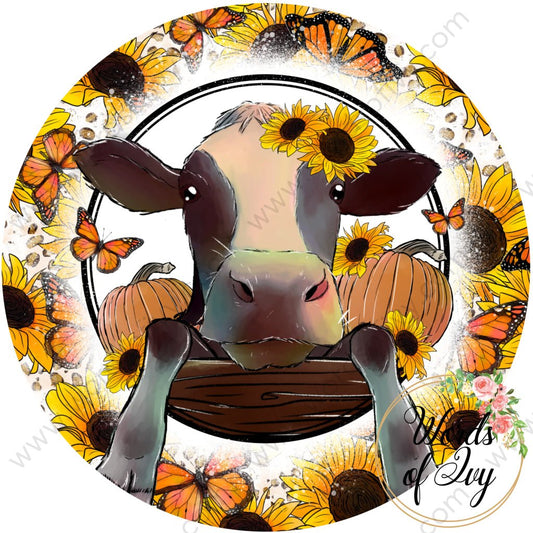 Car Coaster - Sunflower butterfly Cow 221123043 | Nauti Life Tees