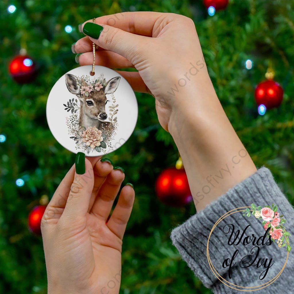 Christmas Ornament - Boho Deer 230709010 | Nauti Life Tees