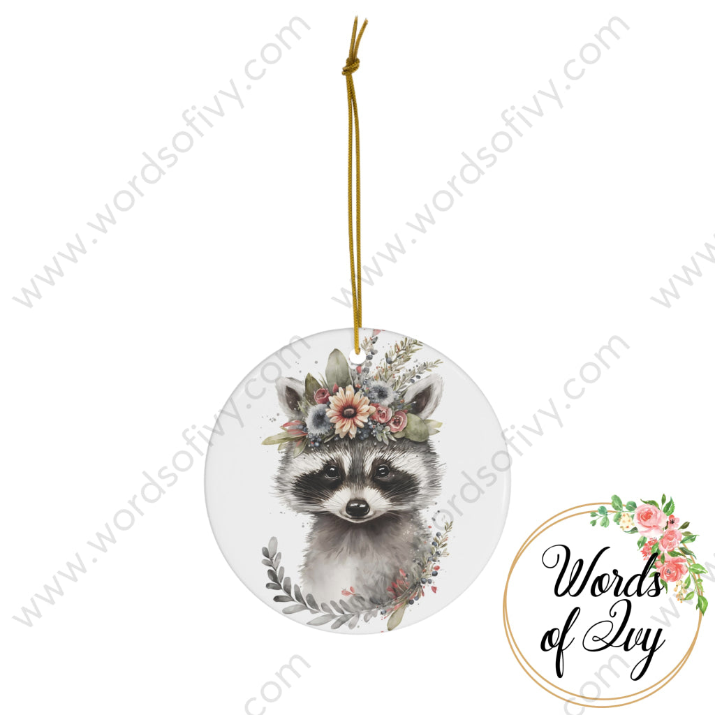 Christmas Ornament - Boho Raccoon 230709019 | Nauti Life Tees