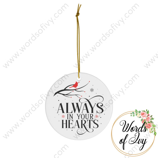Christmas Ornament - Cardinal Alwys In Your Heart 221213007 Circle / One Size Home Decor