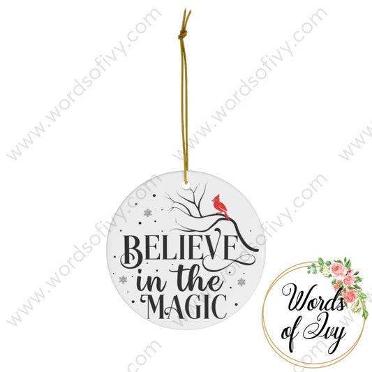 Christmas Ornament - Cardinal Believe in the Magic 221213006 | Nauti Life Tees