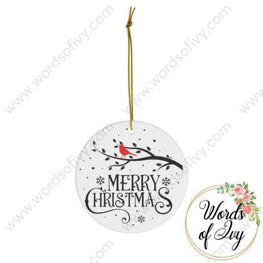 Christmas Ornament - Cardinal Merry 221213004 Circle / One Size Home Decor
