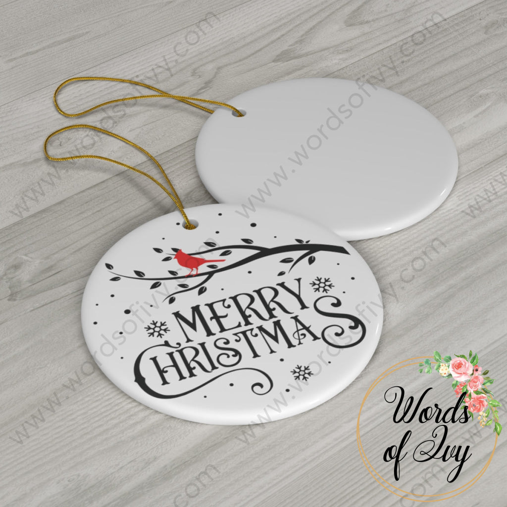 Christmas Ornament - Cardinal Merry Christmas 221213004 | Nauti Life Tees