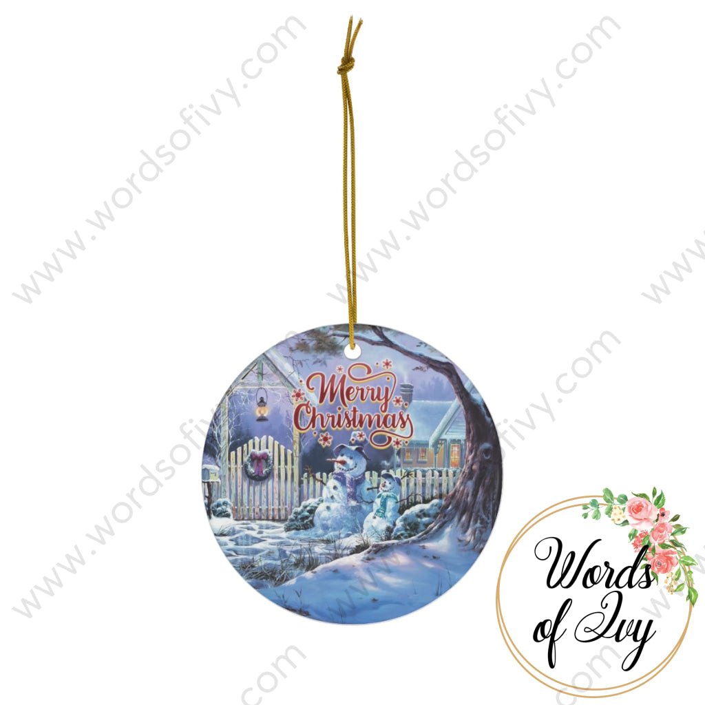 Christmas Ornament - Country Christmas Snowman 221118004 | Nauti Life Tees