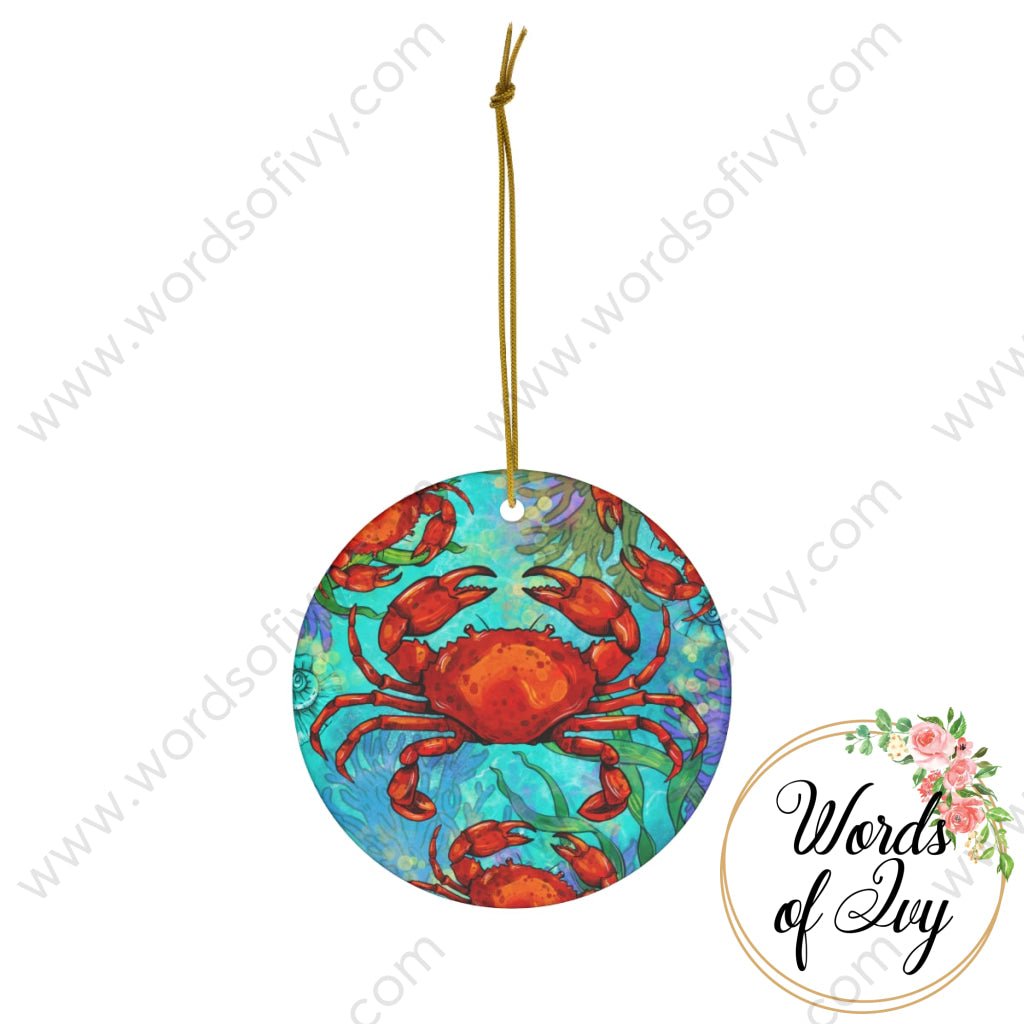 Christmas Ornament - Crab 221110014 | Nauti Life Tees