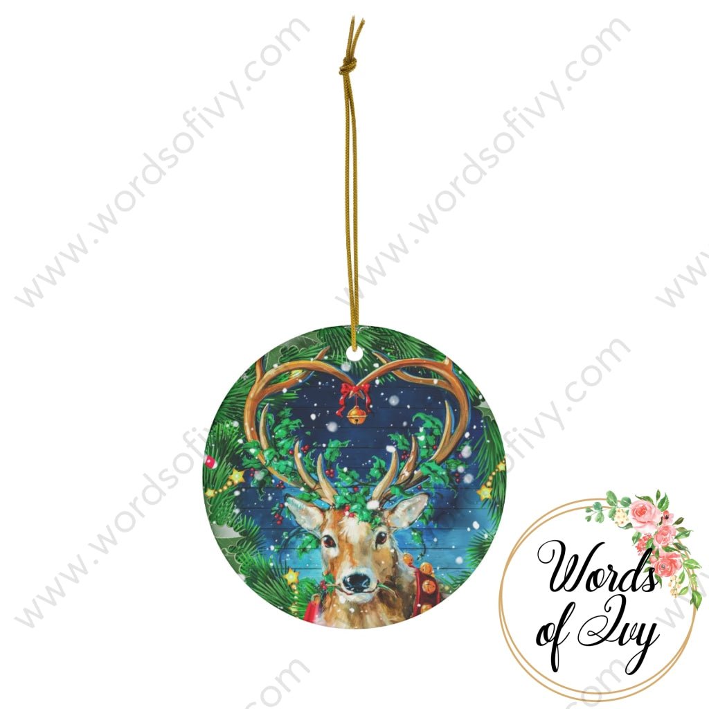 Christmas Ornament - Christmas Deer 221110027 | Nauti Life Tees