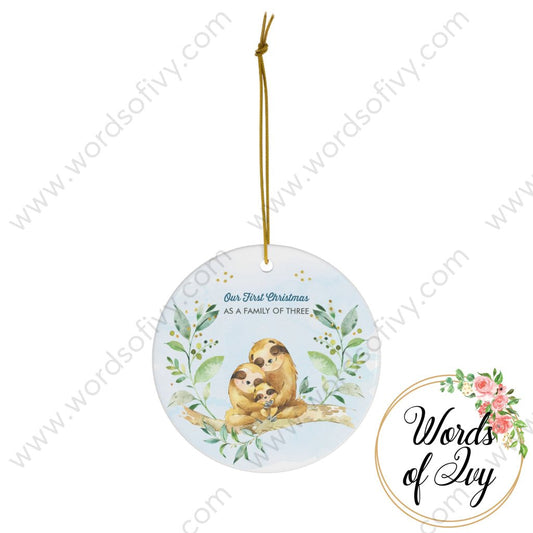 Christmas Ornament - First Christmas Sloth Family 230716001 | Nauti Life Tees