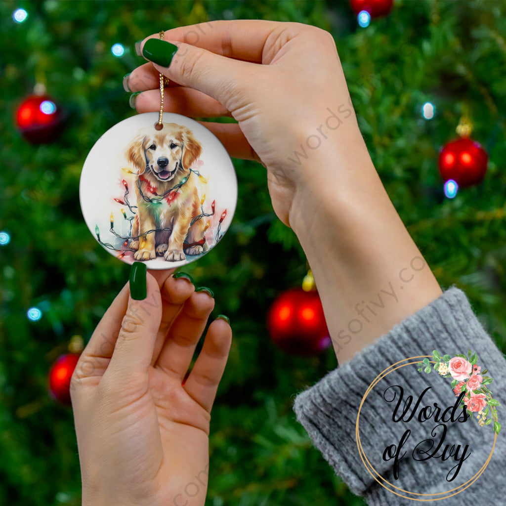 Christmas Ornament - Golden Retriever Puppy 240123001 Home Decor