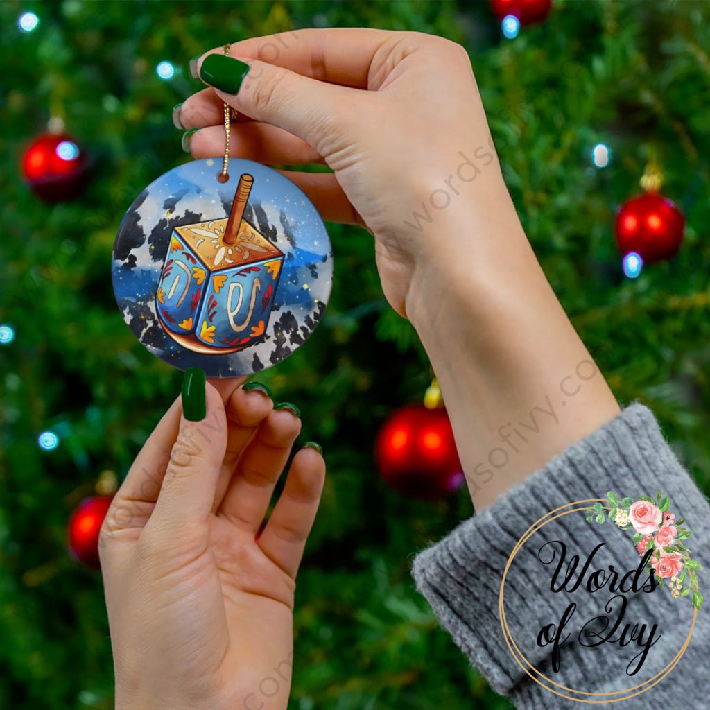 Christmas Ornament - Hanukkah Dreidel 221110004 | Nauti Life Tees