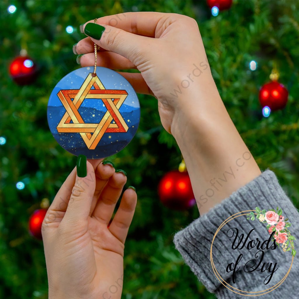 Christmas Ornament - Hanukkah Star of David 221110002 | Nauti Life Tees