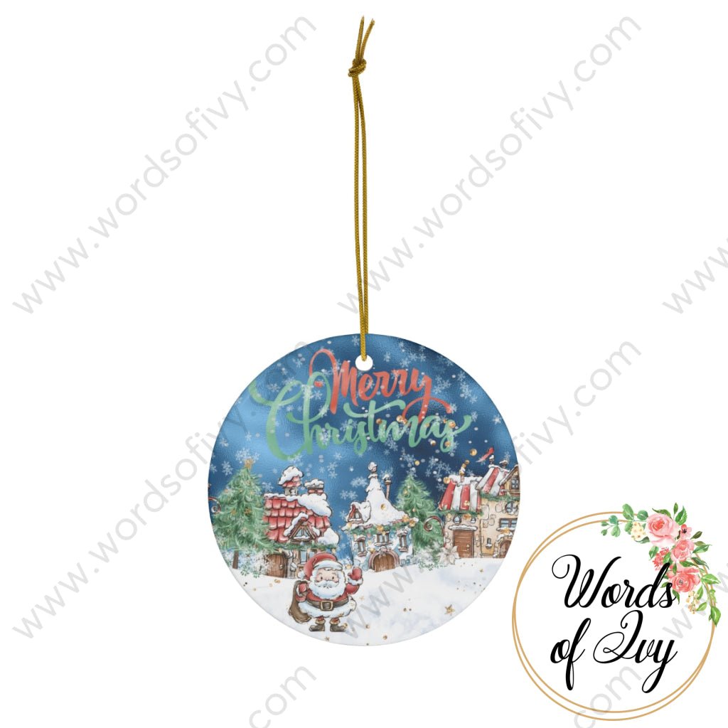 Christmas Ornament - Merry Christmas Santa 221110008 | Nauti Life Tees