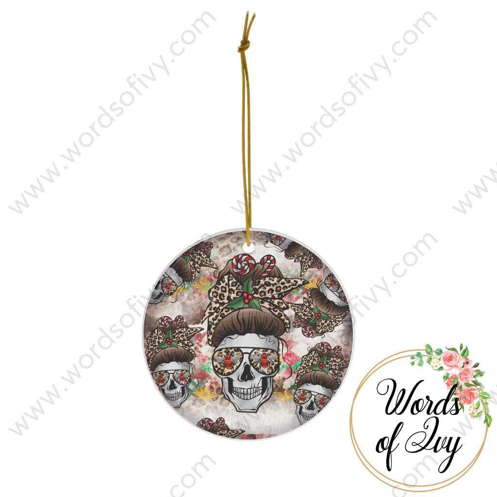 Christmas Ornament - Skull 221220008 Circle / One Size Home Decor